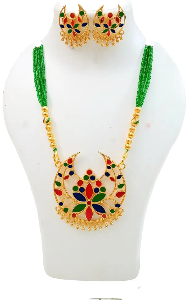 Assamese_Jewellery_Multicolour_Junbiri_Tassel_Set_For_Women_&_Girl